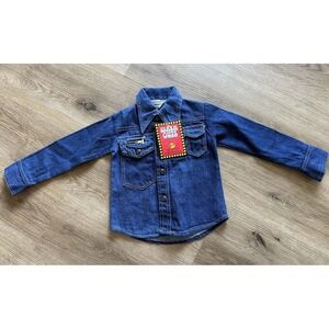 vintage Playtown 2T wash outs jean jacket/shirt NWT 100% cotton, Made in HK